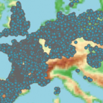 Figure 1: Stream sampling sites for macroinvertebrates across Europe.